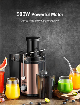QCen dual-speed control handles soft and hard fruits with ease.