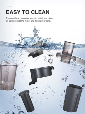QCen locking safety arm ensures secure operation during juicing