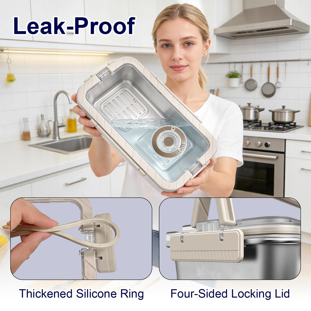 QCQHDU bread container airtight seal keeps crumbs inside
