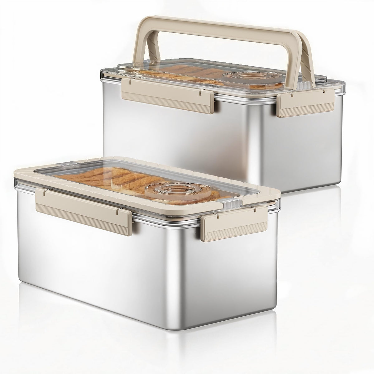 QCQHDU bread container with time dial tracks freshness
