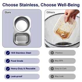 QCQHDU stackable design saves fridge and pantry space for easy storage.