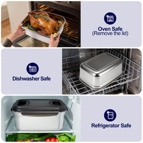 QCQHDU fridge-safe design fits in shelves and keeps fruits fresh.