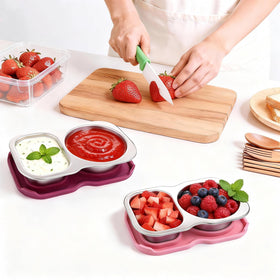 QCQHDU stainless steel snack boxes showcase durable, reusable design for daily use.