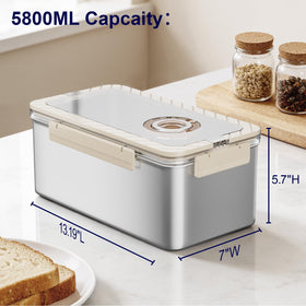 QCQHDU stainless steel bread box with durable finish