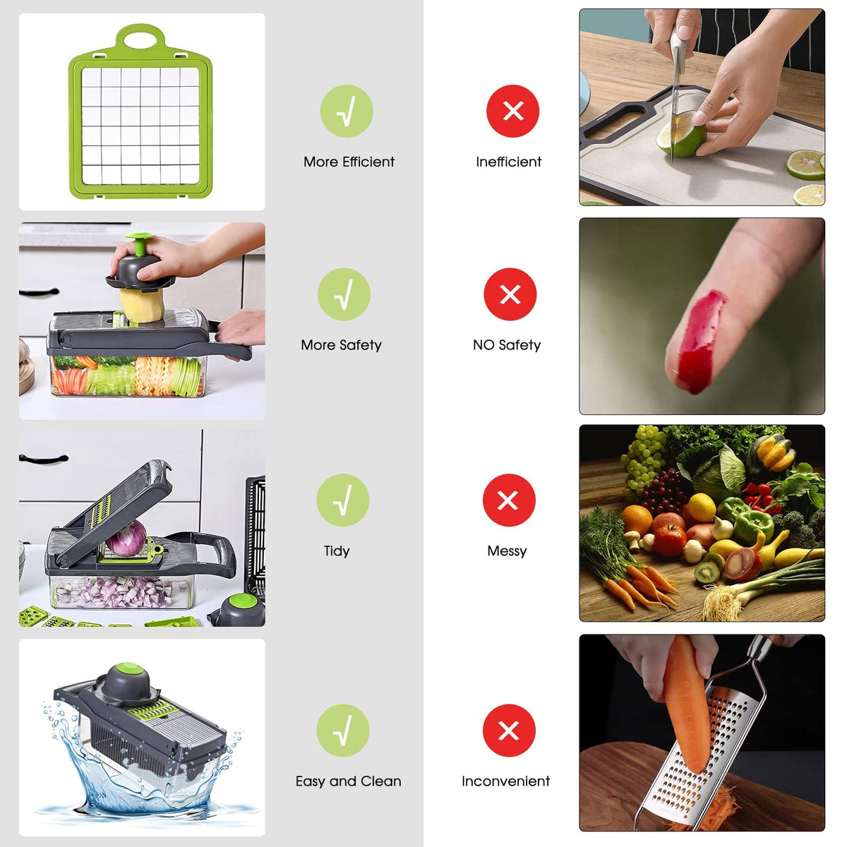 QDGMXIV easy-cleaning scrubbing fork visual promotes quick cleanup after chopping