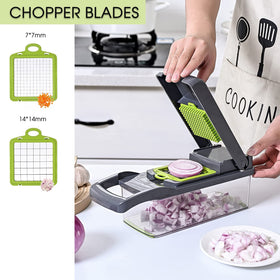 QDGMXIV stainless-steel blades close-up highlighting sharp cutting capability