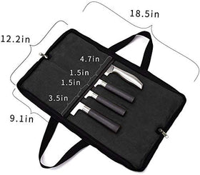 QEES knife roll durable stitching for long lasting kitchen travel companion.