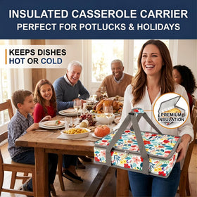 QEES gift-ready casserole carrier for moms and hosts.