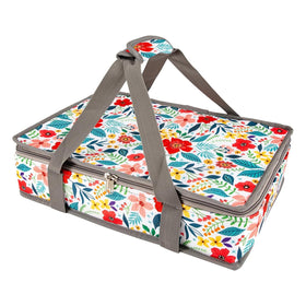 QEES insulated casserole carrier for 9x13 dishes keeps meals hot for potlucks.