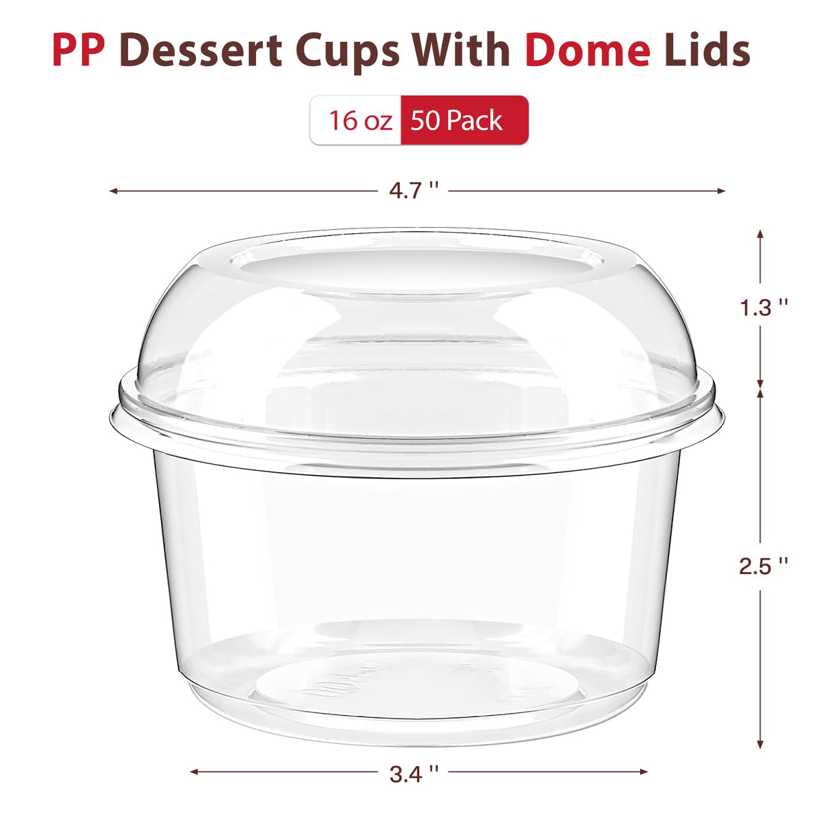 Qeirudu clear 16oz cups stacked neatly for catering and events.