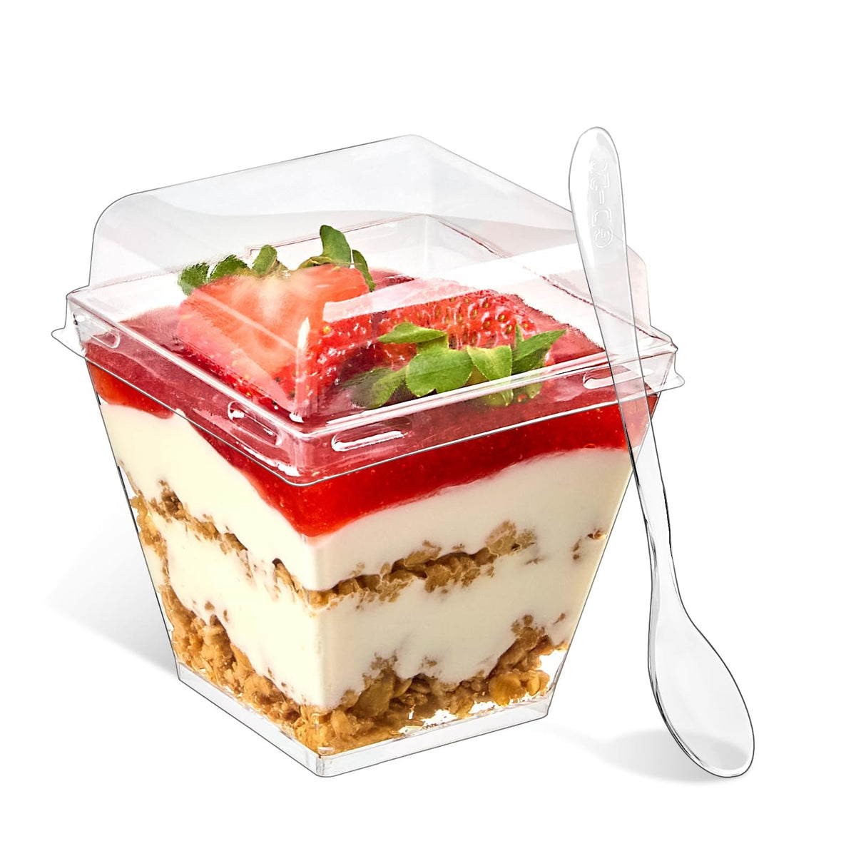 Qeirudu 7 oz dessert cups for parfaits and desserts.