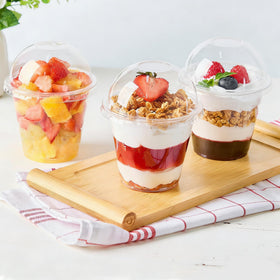 Qeirudu 9oz cups stacked for compact storage