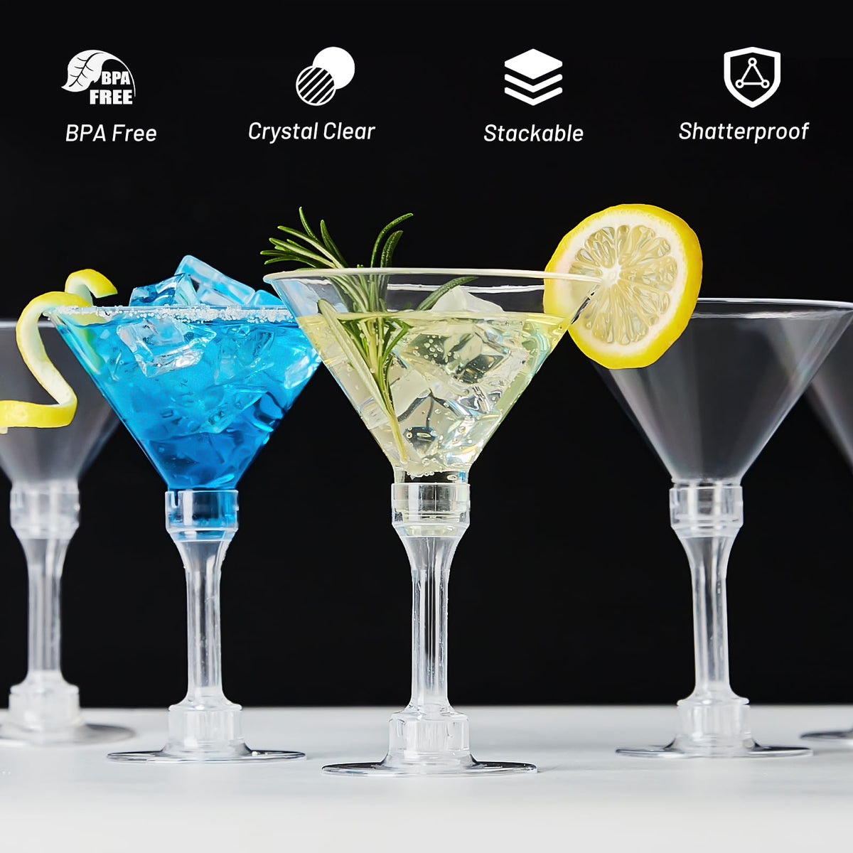 Qeirudu BPA-free PS material ensures safe, lightweight drinkware for everyday events.