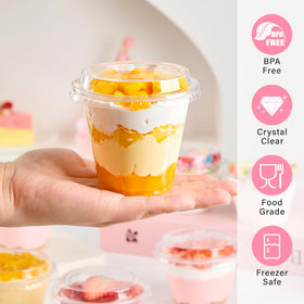 Qeirudu crystal-clear PET cups stay fridge-safe and odor-free