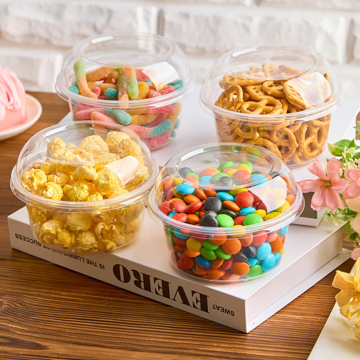 Qeirudu fridge-ready cups - transparent storage for leftovers and prepped desserts