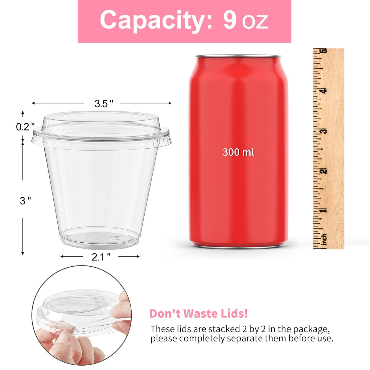 Qeirudu leak-proof dessert cups with high lids for mess-free serving