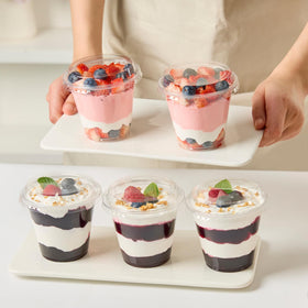 Qeirudu leak-proof dessert cups with lids suitable for catering events