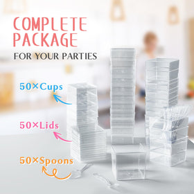 Qeirudu leak-proof dessert cups ensure tidy transport and display.