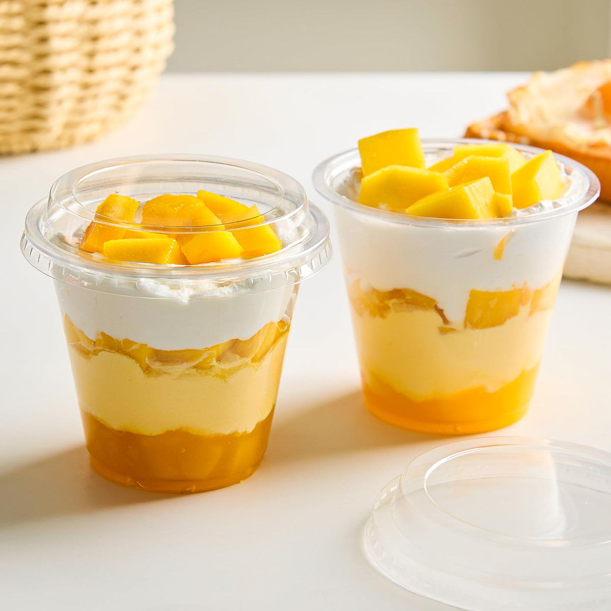 Qeirudu mini parfait cups ideal for ice cream, fruits, and puddings