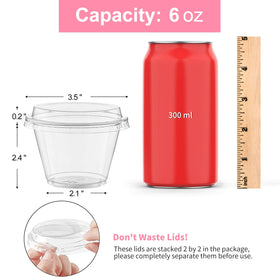 Qeirudu parfait cups 6oz clear suited for layered desserts.