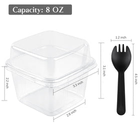 Qeirudu square cup lids 50-pack provide secure sealing to prevent spills during transport.
