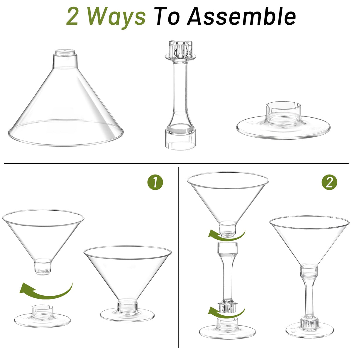 Qeirudu stackable design saves space between uses, simplifying party prep and storage.