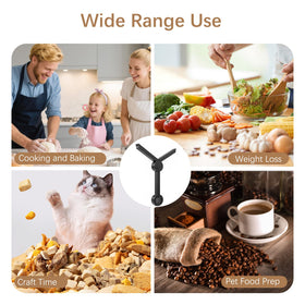 QFEISETH folding food scale in use with a bowl of ingredients.