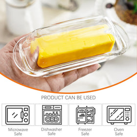 QFkris butter dish is dishwasher safe for easy cleanup.