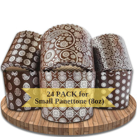 QG Group Panettone mold with floral design for festive baking.