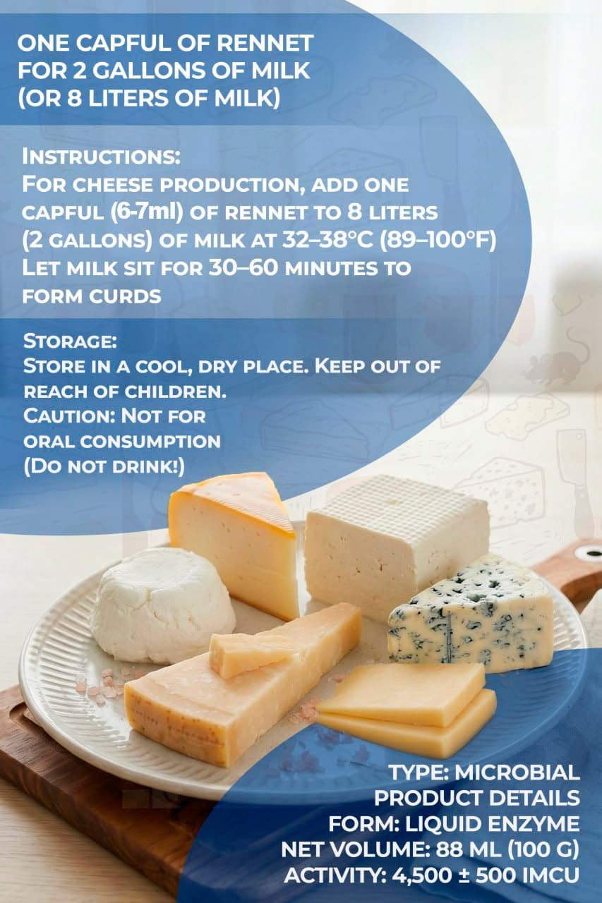 QG Group vegetarian enzyme label highlighting plant-based cheese making option.