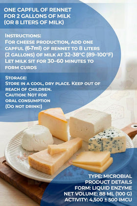 QG Group vegetarian enzyme label highlighting plant-based cheese making option.