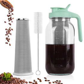 QHH cold brew jar with pour spout lid for mess-free serving