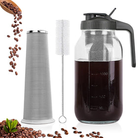 QHH cold brew coffee maker with pour spout for spill-free serving