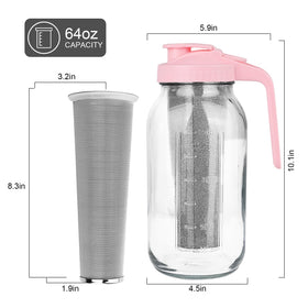 QHH cold brew pitcher handle for a secure, comfortable grip