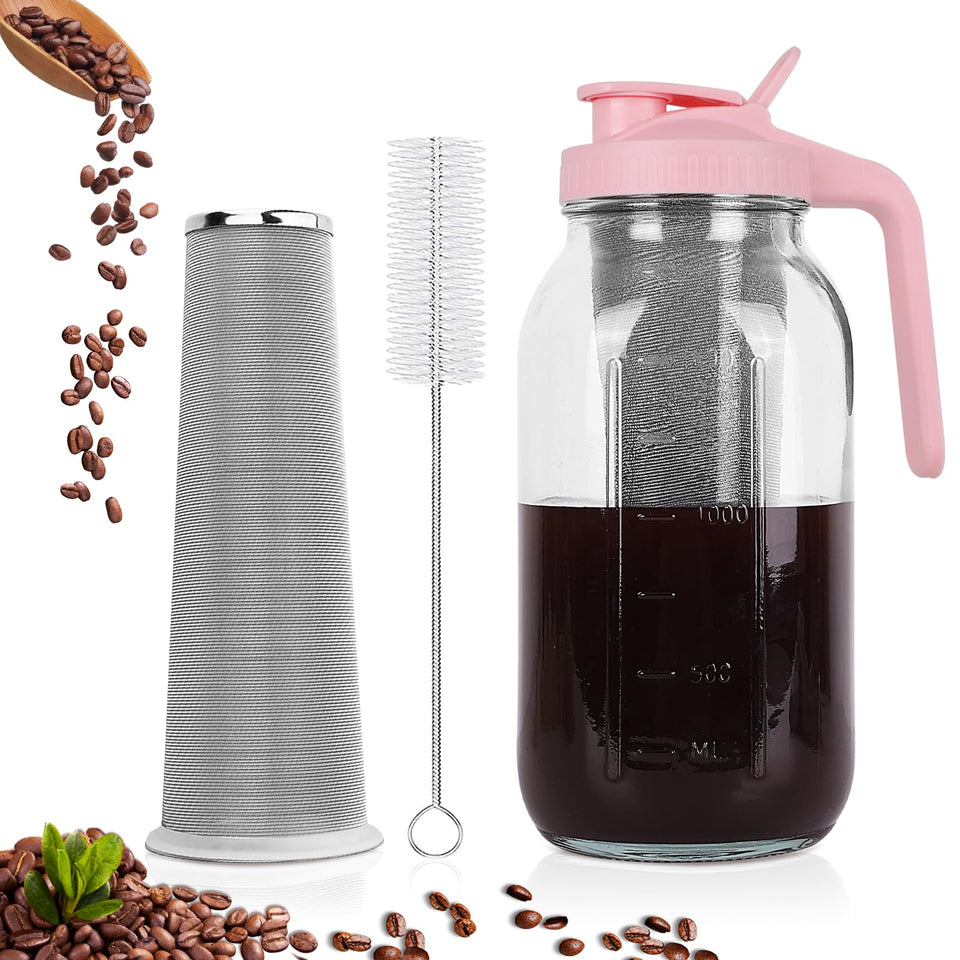 QHH cold brew pitcher with pour spout for easy serving