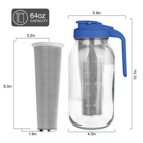 QHH pour-spout handle with secure lid for smooth, controlled pouring