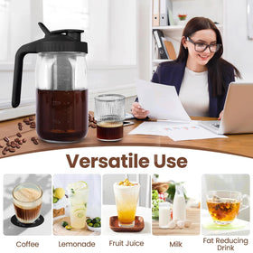 QHH ergonomic handle provides secure grip during pouring.