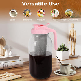 QHH wide-mouth glass pitcher in kitchen setting