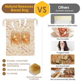 QHMCHLDZ buckle-closure bread bag keeps bread secure and portable