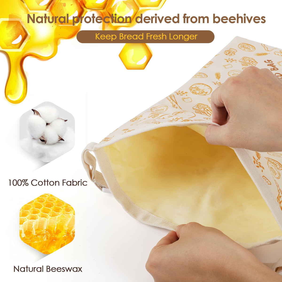 QHMCHLDZ pattern-design bread bags add stylish kitchen organization