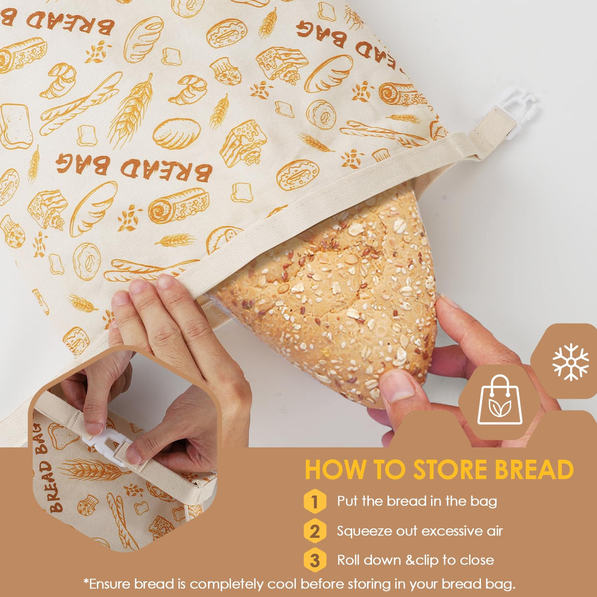 QHMCHLDZ sourdough proofing storage bags support fermentation and freshness