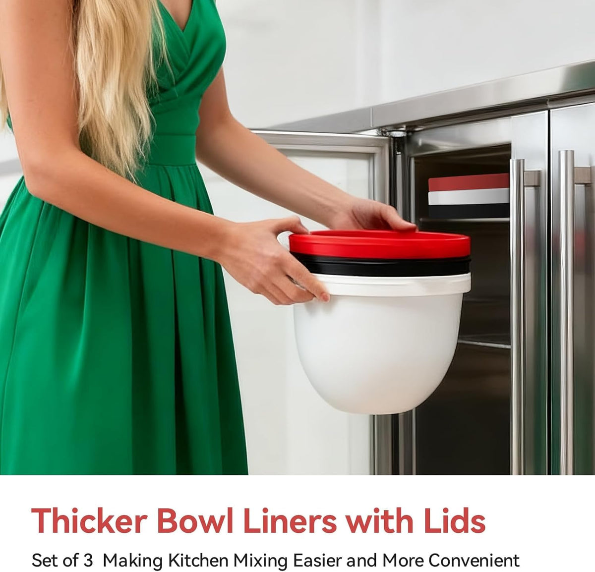 QHMENG odorless silicone liner is safe and dishwasher friendly.