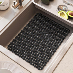 QiCaiJia sink mat protects stainless steel sink bottom from scratches while washing dishes