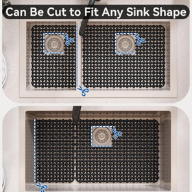 QiCaiJia sink mat cushions dishes and prevents slipping during washing