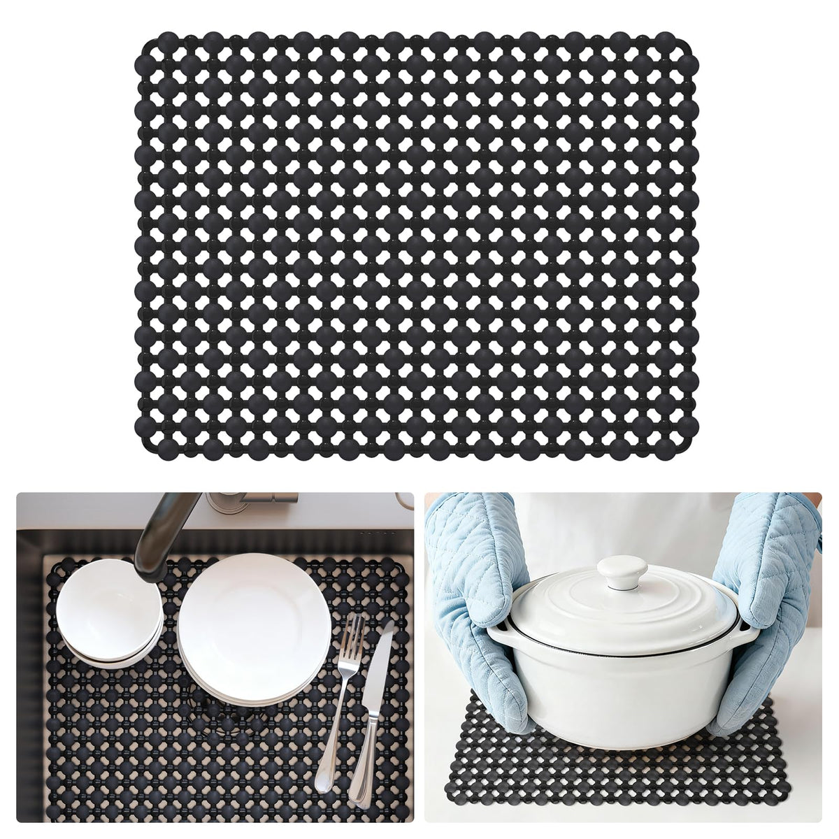 QiCaiJia bottom-protection mat complements stainless steel and ceramic finishes