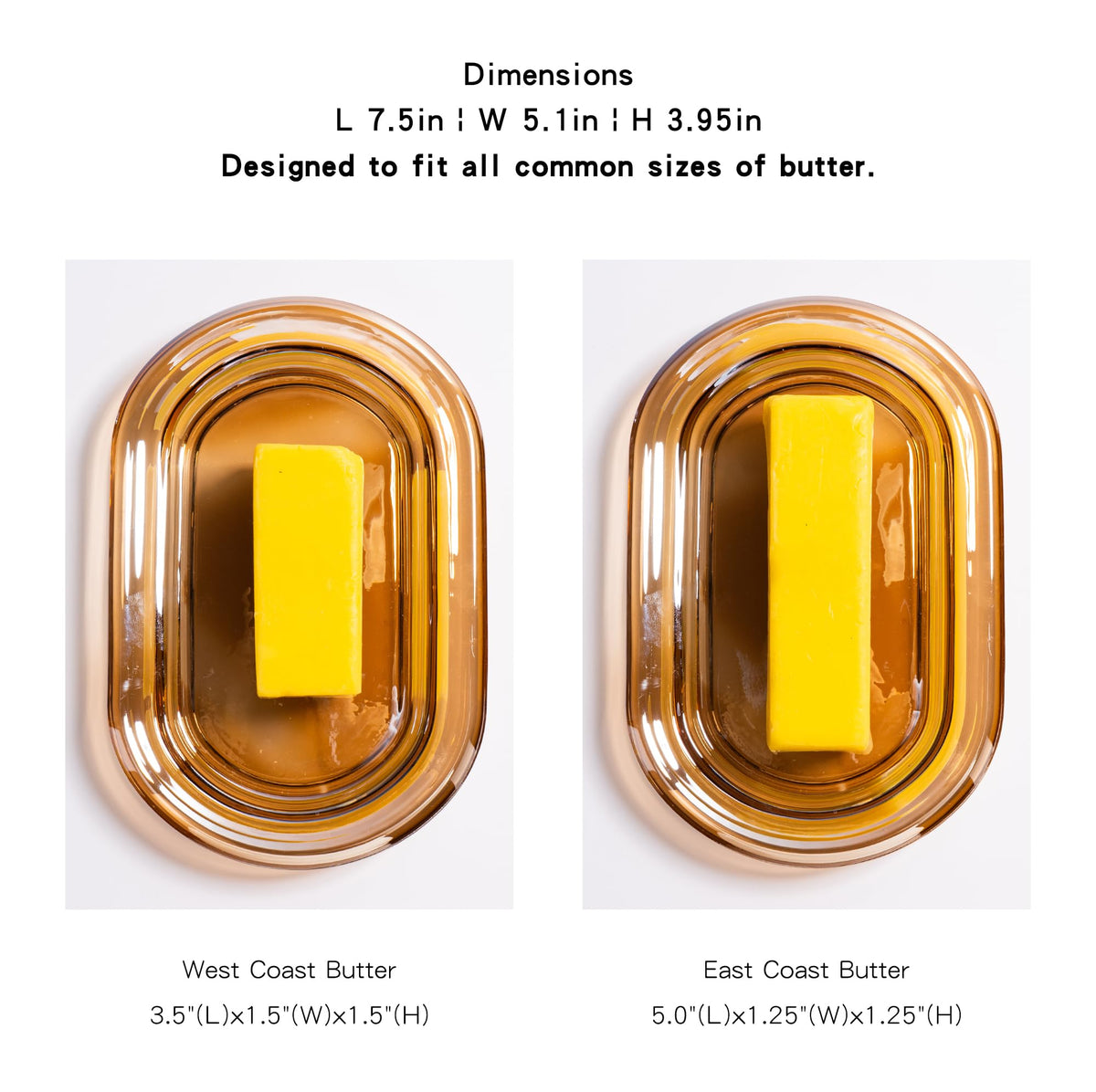 QIANCHANG butter dish with easy-grip lid pull for smooth operation