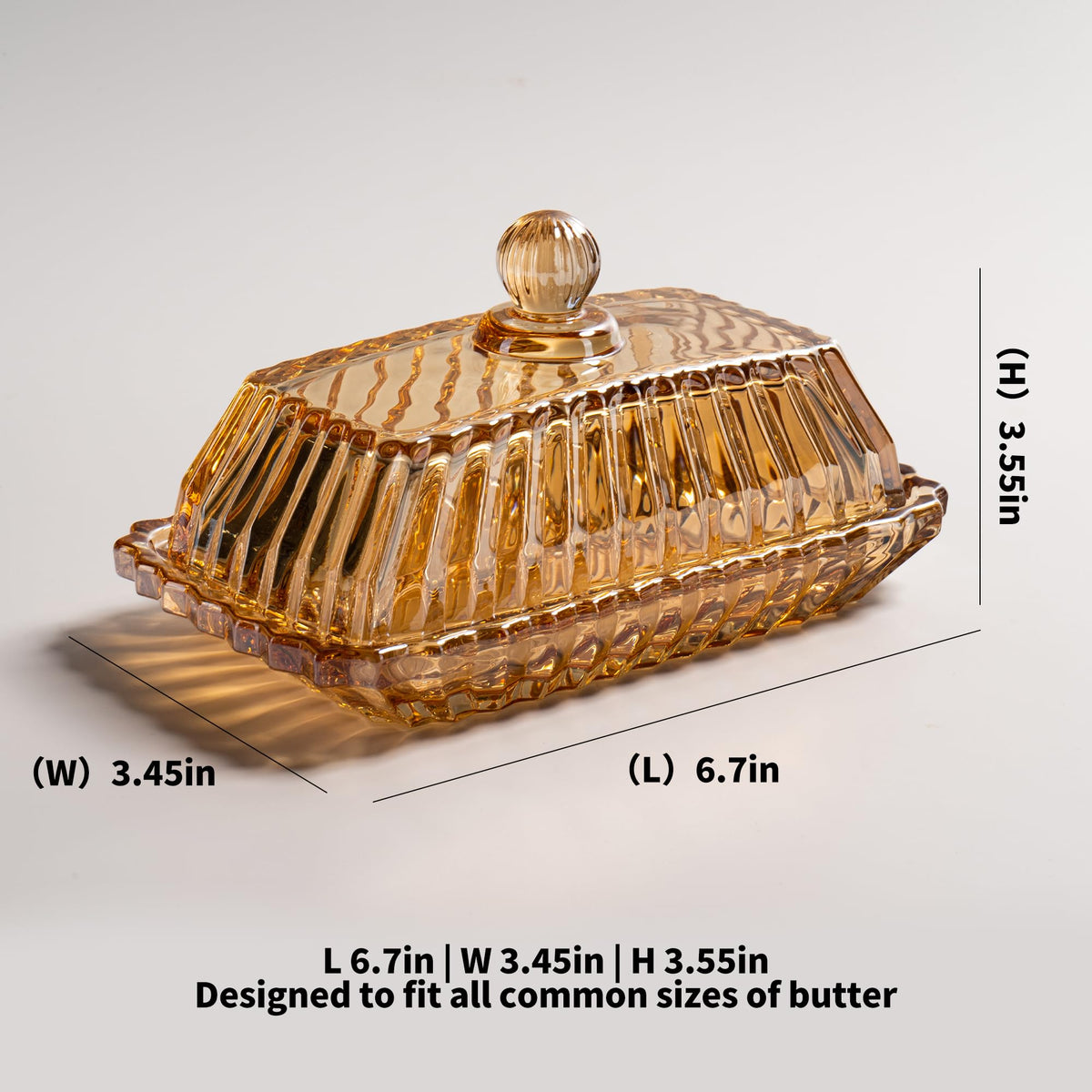 QIANCHANG glass dish doubles as candy, cheese, or dessert storage