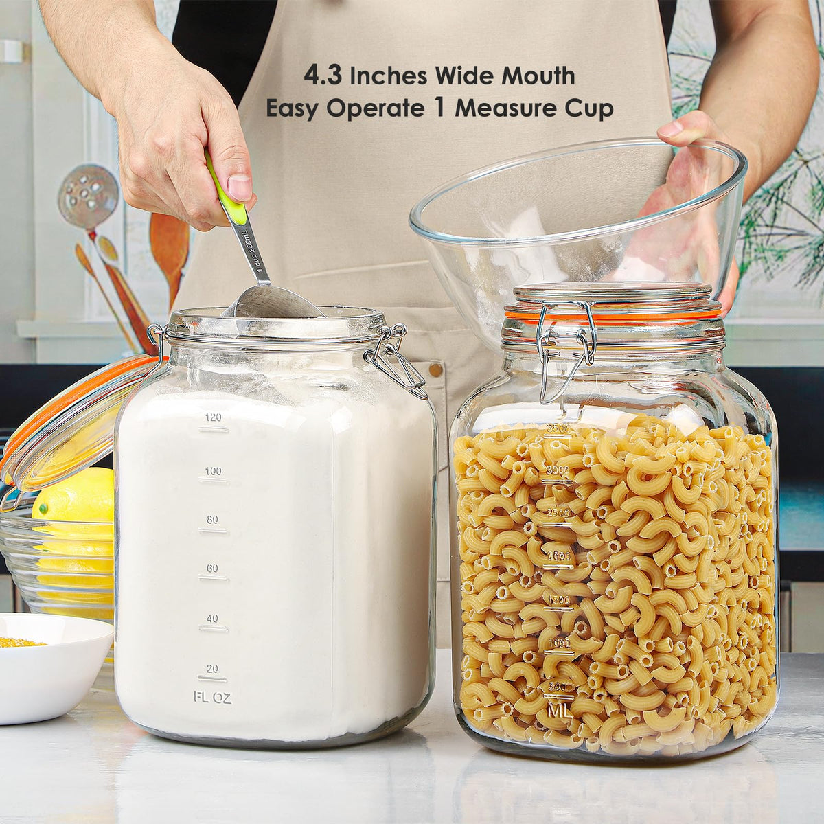 Qianfenie airtight leak-proof lid ensures secure storage for dry goods and drinks.