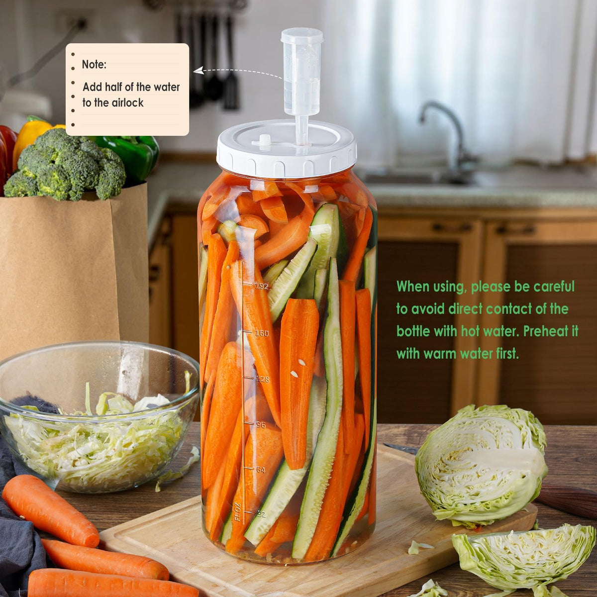 Qianfenie airtight lid with gasket for a reliable seal during fermentation