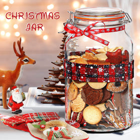 Qianfenie airtight seal glass jar preserves dry staples freshness.